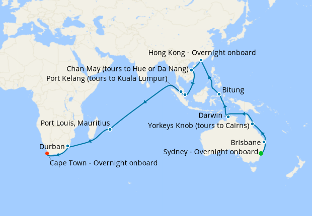 Cruise Itinerary Map