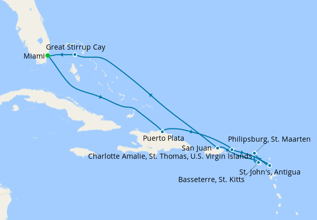 Cruise Itinerary Map