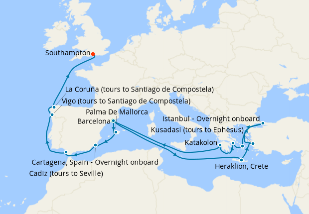 Cruise Itinerary Map