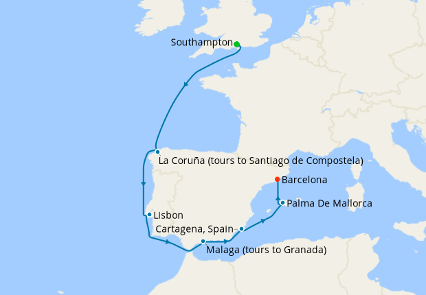 Cruise Itinerary Map
