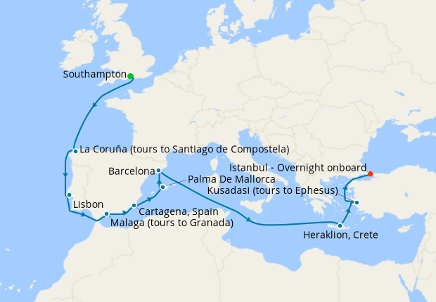 Cruise Itinerary Map