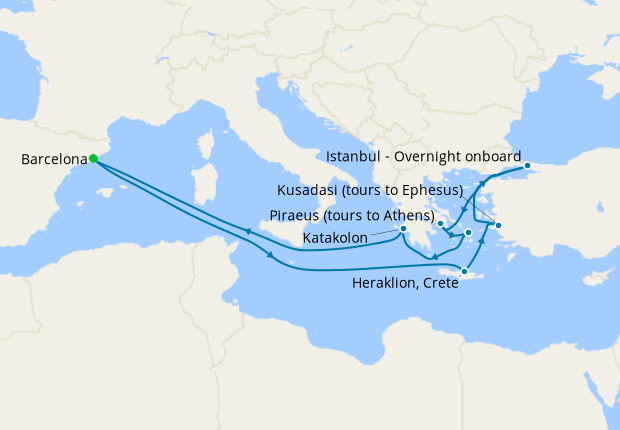 Cruise Itinerary Map