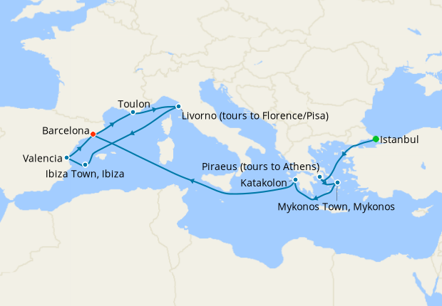 Cruise Itinerary Map