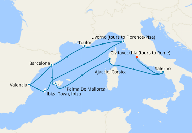 Cruise Itinerary Map