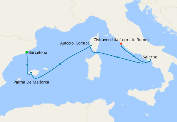 Cruise Itinerary Map