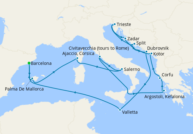 Cruise Itinerary Map