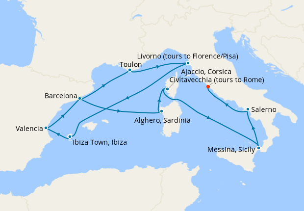 Cruise Itinerary Map