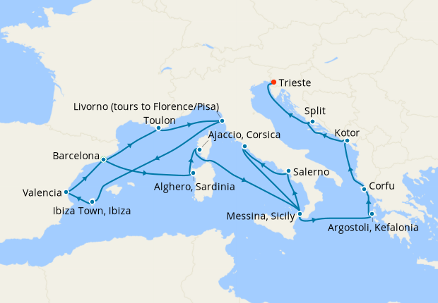 Cruise Itinerary Map