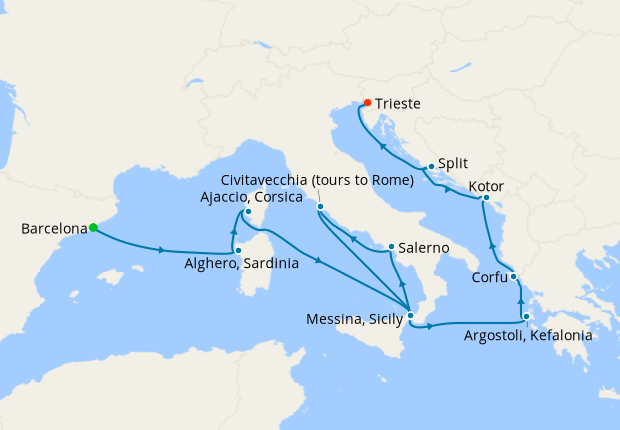 Cruise Itinerary Map
