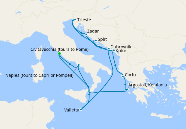 Cruise Itinerary Map