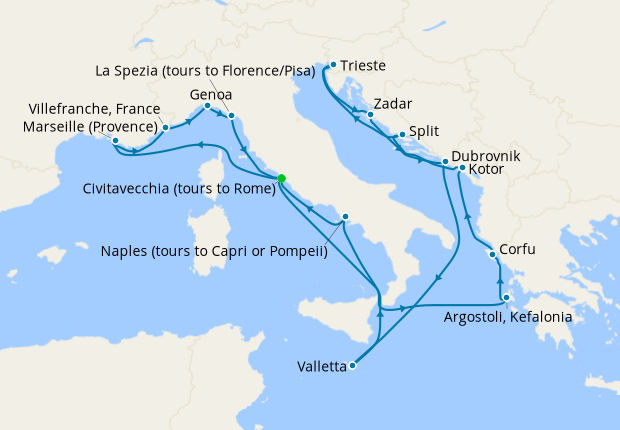 Cruise Itinerary Map