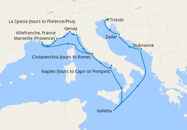 Cruise Itinerary Map