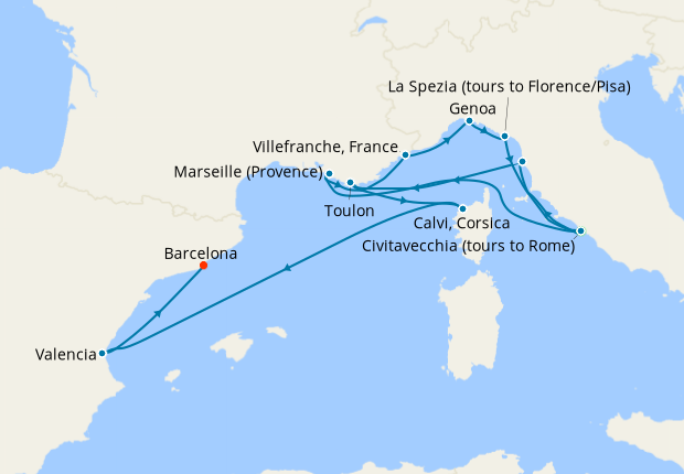 Cruise Itinerary Map