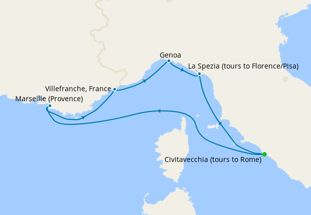 Cruise Itinerary Map