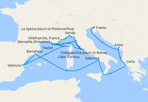 Cruise Itinerary Map