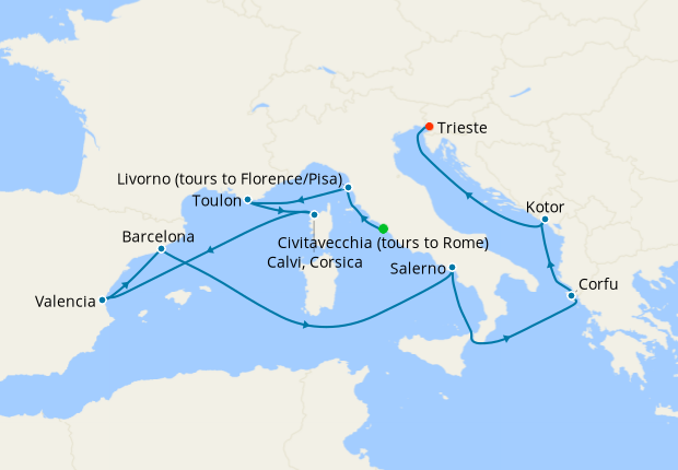 Cruise Itinerary Map