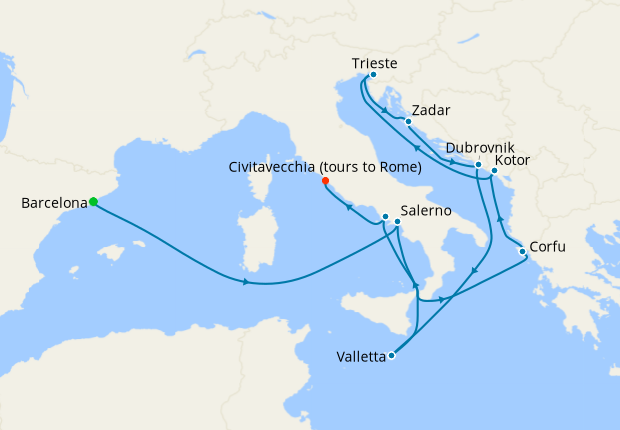 Cruise Itinerary Map