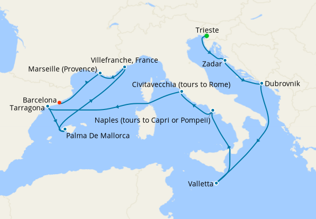 Cruise Itinerary Map