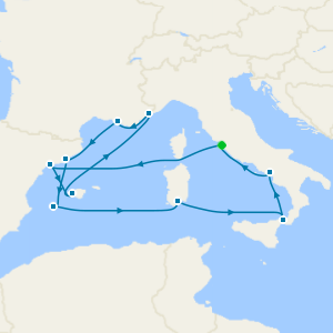 Western Mediterranean from Civitavecchia