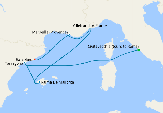 Cruise Itinerary Map