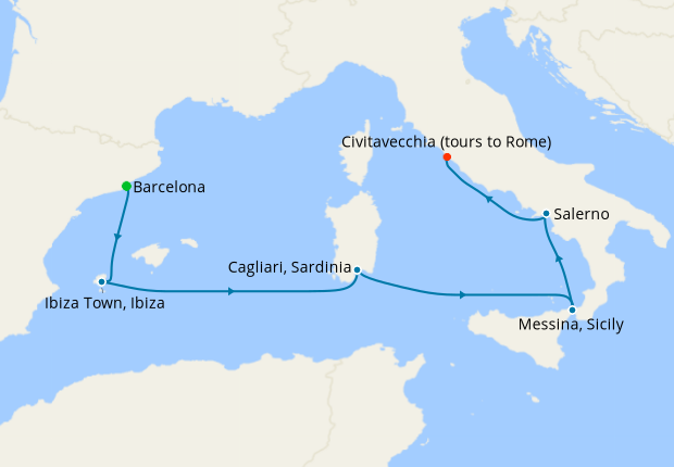 Cruise Itinerary Map
