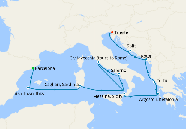 Cruise Itinerary Map
