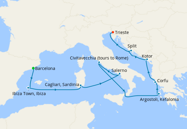 Cruise Itinerary Map