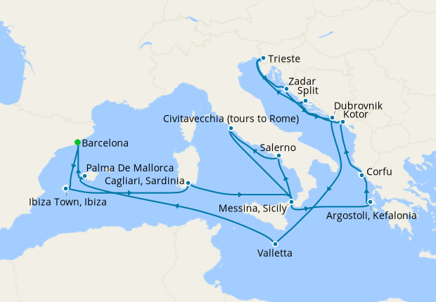 Cruise Itinerary Map