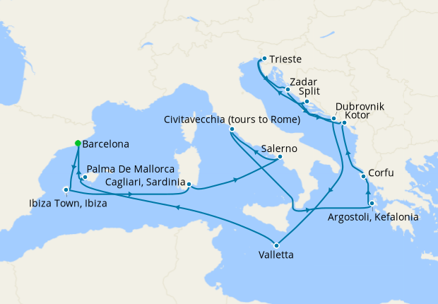 Cruise Itinerary Map