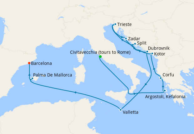 Cruise Itinerary Map