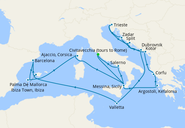 Cruise Itinerary Map