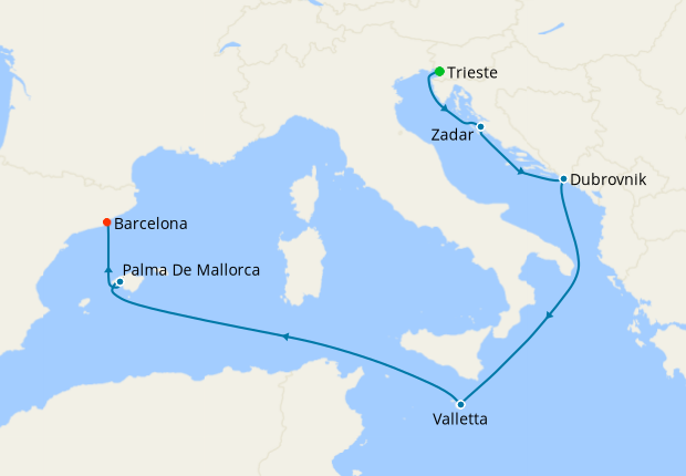 Cruise Itinerary Map