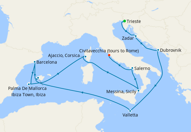 Cruise Itinerary Map