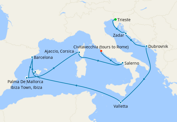 Cruise Itinerary Map