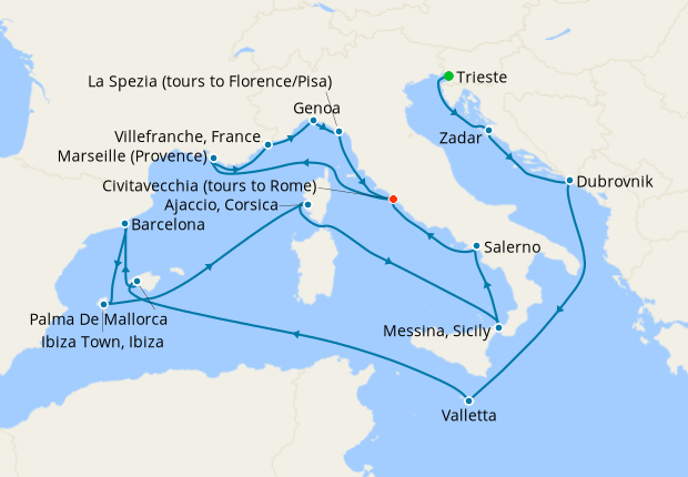 Cruise Itinerary Map