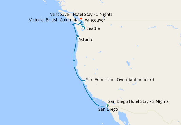 Cruise Itinerary Map