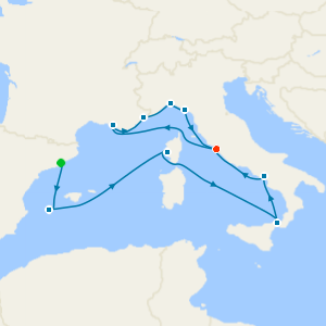Italy, France & Spain from Barcelona