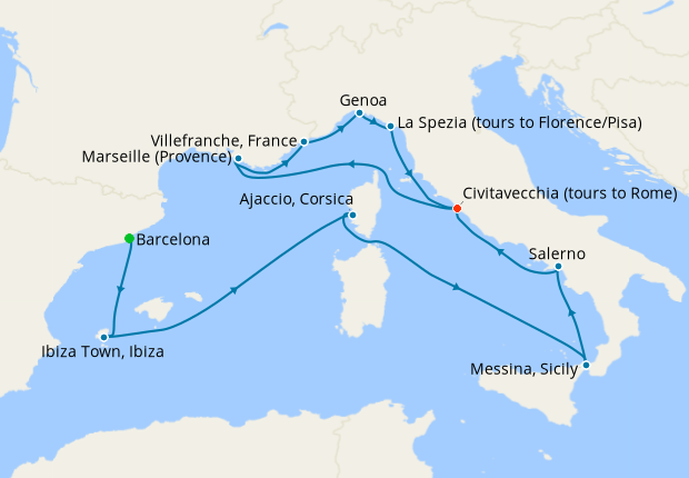 Cruise Itinerary Map
