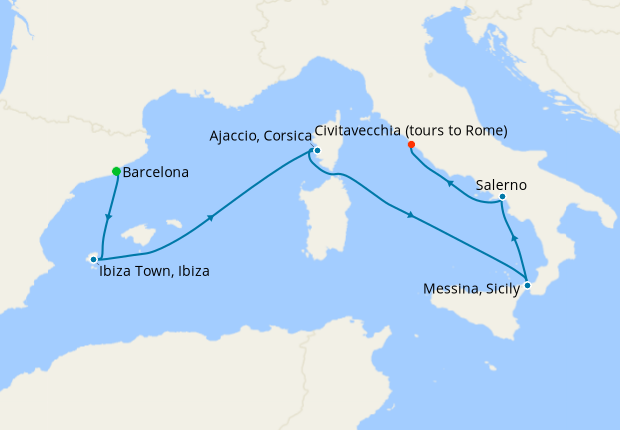 Cruise Itinerary Map