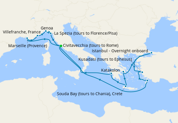 Cruise Itinerary Map