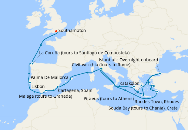 Cruise Itinerary Map
