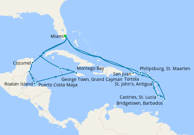 Cruise Itinerary Map