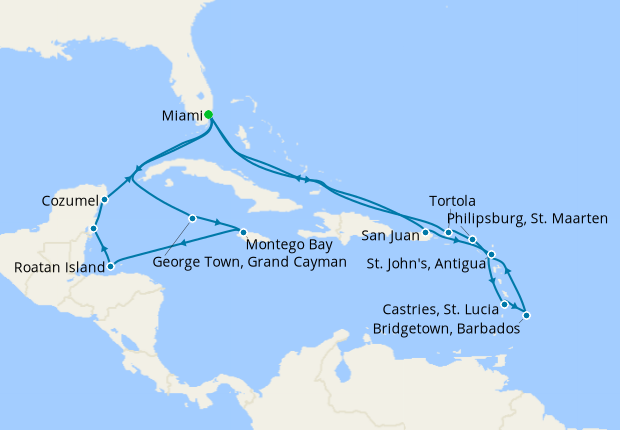 Cruise Itinerary Map