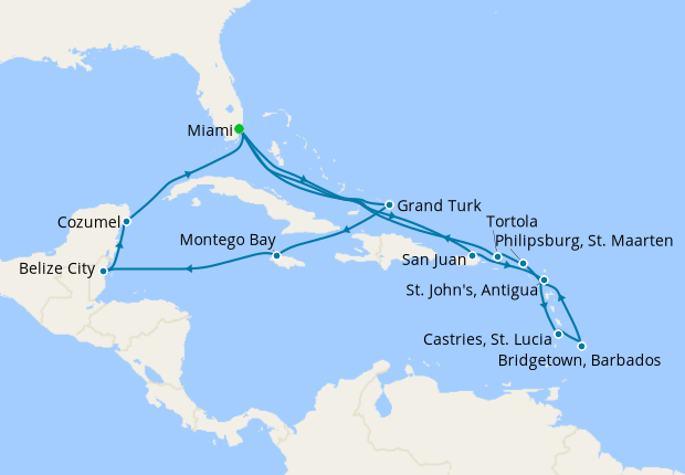 Cruise Itinerary Map
