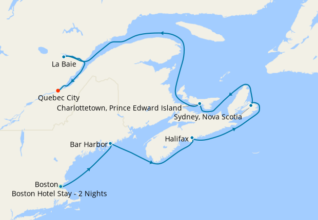 Cruise Itinerary Map