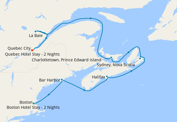 Cruise Itinerary Map