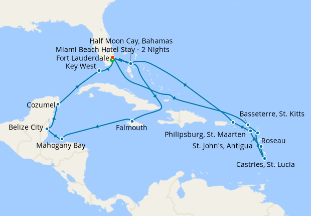 Cruise Itinerary Map