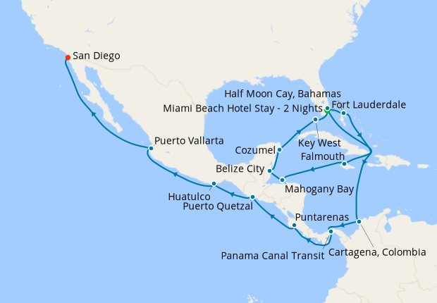 Cruise Itinerary Map