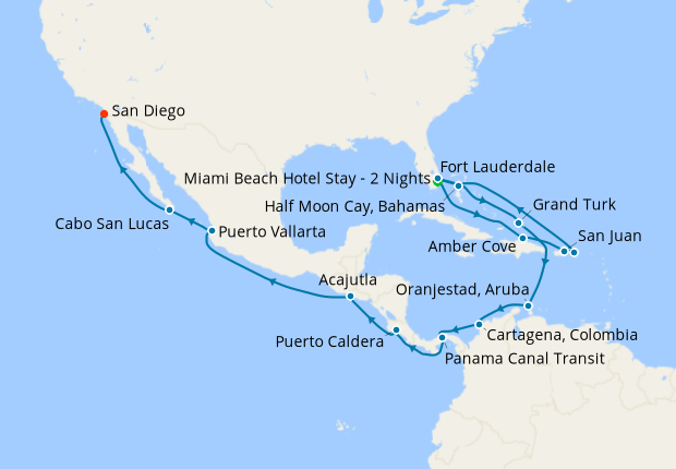 Cruise Itinerary Map
