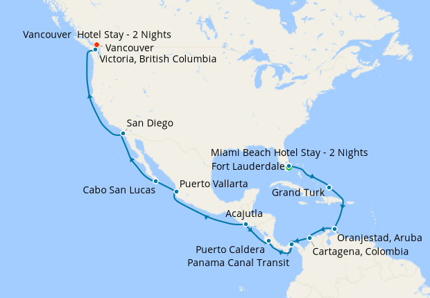 Cruise Itinerary Map